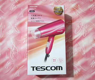 【全新正品】TESCOM 大風量負離子吹風機(TID450TW)(玫瑰桃)