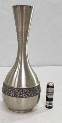 【日本古漾】91606日本帶回 Royal Selangor Pewter 金属工芸 錫製花瓶