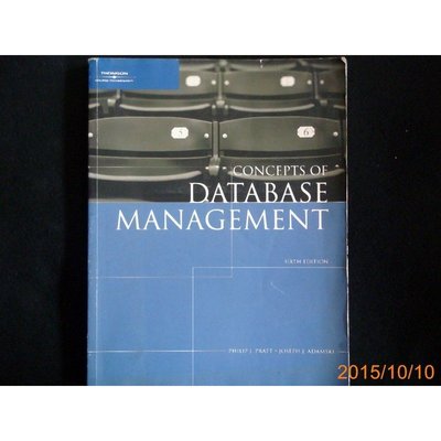 【9九 書坊】Concepts of Database Management / ISBN:9781423901471