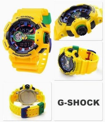 （土豆）CASIO G-SHOCK 卡西歐 黃樂高 立體層次 強悍炫彩潮流男錶 抗震 防水 GA-400-9ADR