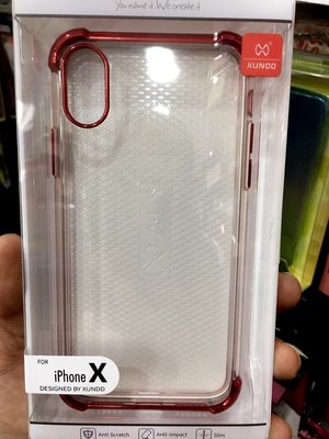壹 Baseus Apple iPhone X 10 IX 雙料 氣囊防摔 背蓋 IX 鎧甲背蓋紅色