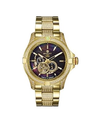 BENTLEY賓利BL2096-152-KBI-S奢華真鑽天文彎月限定機械錶手錶--超特價$13980元