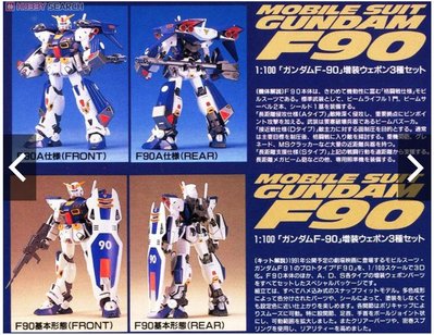 BANDAI萬代 機動戰士鋼彈Gundam F90 A.D.S 1/100 1990年 模型玩具機器人 經典絕版部位零件