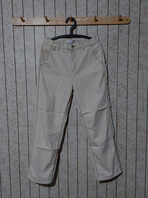 Uniqlo JW Anderson 寬版直筒牛仔褲 工作褲 米白