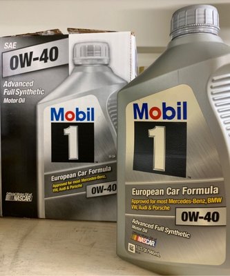 【MOBIL 美孚】Car Formula、0W40、合成機油、1L/罐、6罐/箱【美國進口】滿箱區