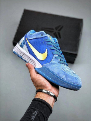 Nike Zoom Kobe IV Protro 科比專業麂皮實戰籃球鞋 白藍 34