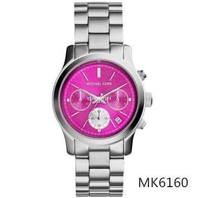 雅格時尚精品代購Michael Kors MK6160經典時尚美式奢華休閒銀色不鏽鋼三眼女錶 腕錶 歐美時尚 美國代購