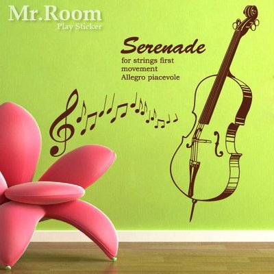 ☆ Mr.Room 空間先生創意 壁貼 舞動提琴(MS003) 小提琴 樂器 古典 卡典西德 玻璃窗貼 音樂教室