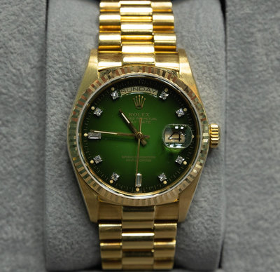 【Tw Watch】勞力士 Rolex 18038 Day-Date 綠蠵龜 老面 經典收藏