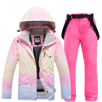 滑雪服女套裝單板雙板滑雪衣褲冬季戶外防風水保暖加厚滑雪服套裝