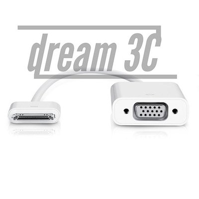 【dream3c】【全新現貨】ipad Dock Connector to VGA adapter
