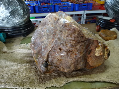 《藍晶寶石玉石特賣→〈原石系列→天然立體魚卵粉紅玉髓原礦〈13.5公斤→A71