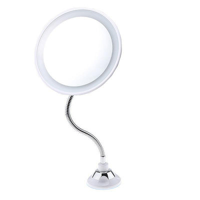 產品3X/5X/7X/10X放大鏡吸盤LED化妝鏡圓形360度旋轉浴室鏡子