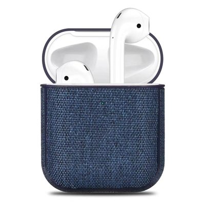 現貨熱銷-airpods1/2布紋保套蘋果一代二代耳機套帆布耳機殼子耳機套