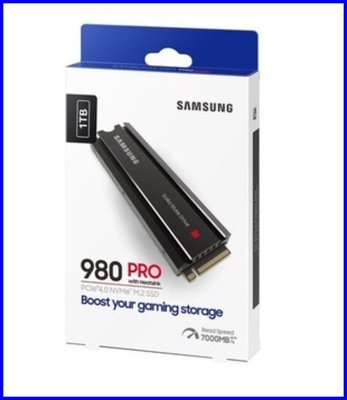 PS5 主機適用 Samsung 三星 固態硬碟 SSD 980 Pro 1TB M.2 2TB 含散熱【台中大眾電玩】