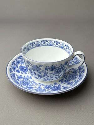 英國明頓Minton 藍色纏枝蓮咖啡杯