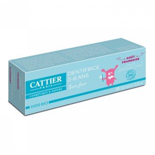 法國Cattier兒童牙膏-覆盆子風味配方不含氟化物-有機-50ml