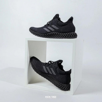 ADIDAS 4D FUTURECRAFT Triple Black 黑魂 全黑 4D列印技術 慢跑鞋【Q46228】