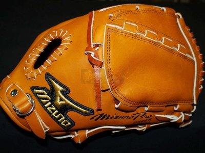 貳拾肆棒球 -Mizuno pro 特別訂做小宮山式樣式樣硬式投手手套.日本製