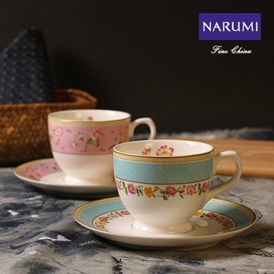 NARUMI正品彩藍下午茶茶具骨瓷咖啡杯咖啡陶瓷杯歐式咖啡杯現貨 正品 促銷