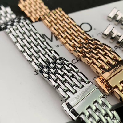 MIDO美度花淅系列M043原裝錶帶M043207A原廠316L女款精鋼錶鍊鋼帶