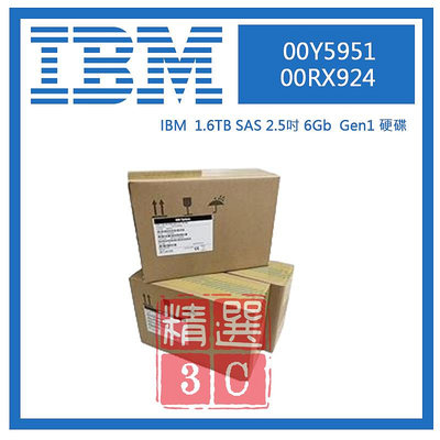 IBM 00RX924  00Y5951 1.6TB SAS 2.5吋 6Gb V5000 Gen1 硬碟