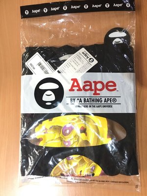全新L號 官方購入 Aape X Dragon ball 七龍珠聯名短T 黃金佛利沙 by a bathing ape