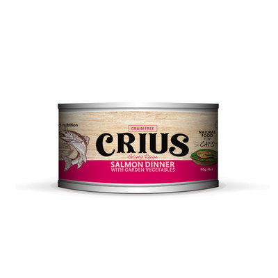 阿寶的店 ❤ CRIUS 克瑞斯天然紐西蘭無穀貓用主食餐罐-野生鮭 90G
