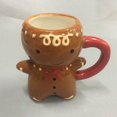快速出貨Gingerbread Man Mug Christmas Ceramic Tea Mugs姜餅人陶瓷杯
