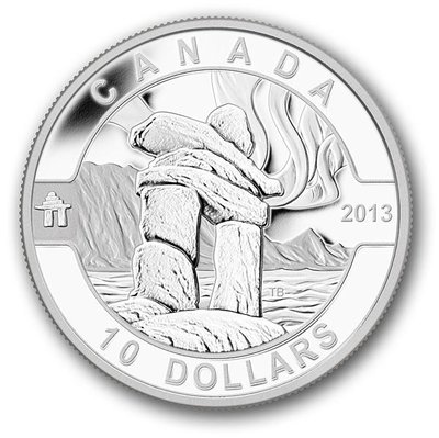 加拿大 紀念幣 2013 冬季奧運2010標誌-石頭人紀念銀幣 原廠原盒
