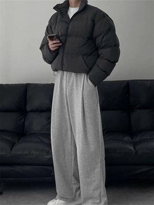 MRDONG韓國男裝代購素雅6色立領cozyfit蓬松保暖闊版棉服夾克外套-木初伽野