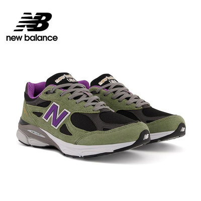 【New Balance】 NB 美製復古鞋_中性_綠紫黑_M990TC3-D楦 990 英美鞋