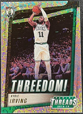 NBA 球員卡 Kyrie Irving  2018-19 Threads Threedom! Dazzle 亮面