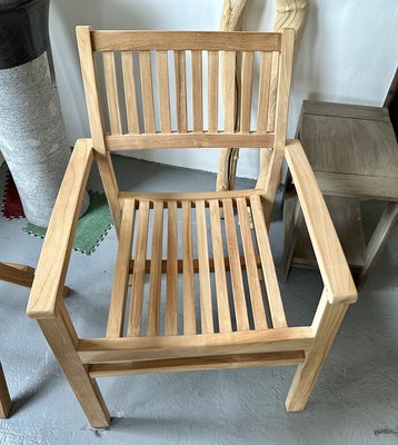 柚木扶手椅 餐椅 戶外椅(可堆疊 節省收納空間)-ND Stacking Chair