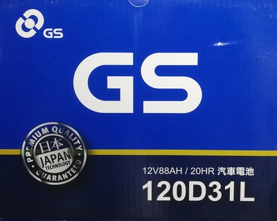 GS 統力 120D31L加水式電池(五期新堅達適用)(含稅)