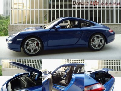 【Maisto 精品】1/18 Porsche 911 Carrera S保時捷 超級跑車~全新藍色~特惠價~