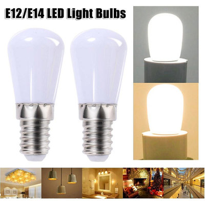 迷你 E12 LED 燈泡家用冰箱櫥櫃照明可更換燈泡超亮省電燈白色暖光家用螺絲燈泡