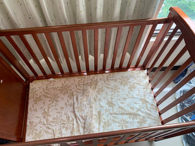嬰兒床 實木耐重大嬰兒床 搖床