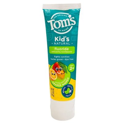 【蘇菲的美國小舖】美國Tom’s Of Maine 兒童天然含氟牙膏  橘子芒果味 144g
