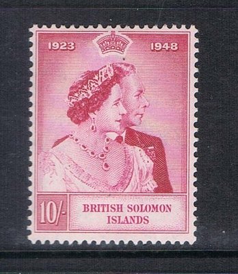 【雲品一】所羅門群島Solomon Islands 1949 Silver Wedding Sc 83 MNH 庫號#BF505 66882