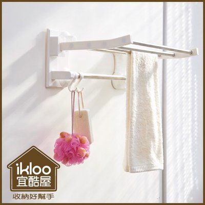 【ikloo】TACO無痕吸盤系列-不鏽鋼吸盤衛浴置物架