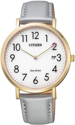 日本正版 CITIZEN 星辰 RECORD LABEL AU1082-16A 女錶 手錶 光動能 皮革錶帶 日本代購