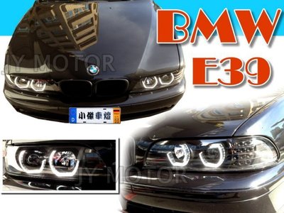 》傑暘國際車身部品《 實車安裝 BMW E39 95 96 97 98 99 黑框 LED U型 魚眼 大燈含HID+發票