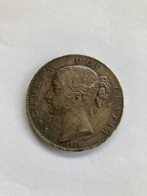 英國1844年少女維多利亞克朗銀幣9383