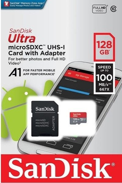 iרOTj SanDisk 128G ultra 100MB/s microSD micro SD SDXC OХd
