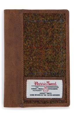 Harris Tweed哈里斯格紋護照套 橄欖棕色 皮革護照套 真皮護照套 護照夾 護照包 機票夾 信用卡夾 哈里斯毛呢