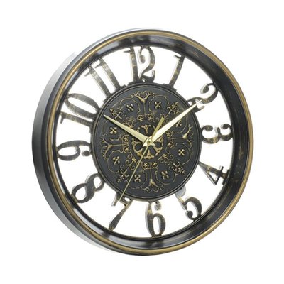 時鐘亞馬遜掛鐘 客廳時鐘復古簡約鏤空裝飾掛墻鐘掛鐘表