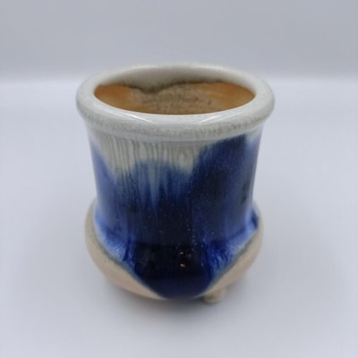 初心苑 柴燒品香爐 自己訂製的藍釉 名家作品
