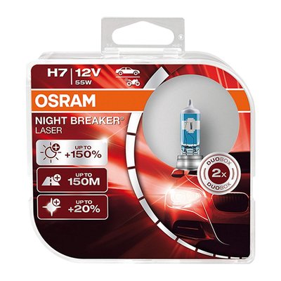 【易油網】OSRAM 車燈12V 55W +150% NIGHT BREAKER LASER H7 #91774