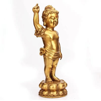 純銅浴佛釋迦牟尼太子佛佛像指天指地佛銅像悉達多擺件工藝品